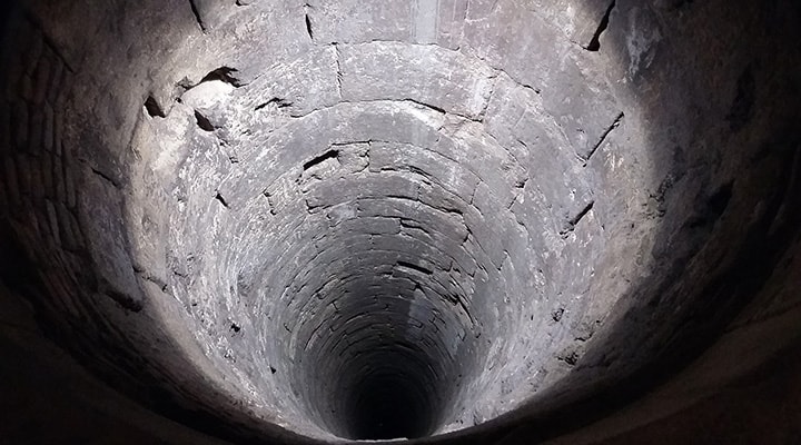 Looking inside Water Well