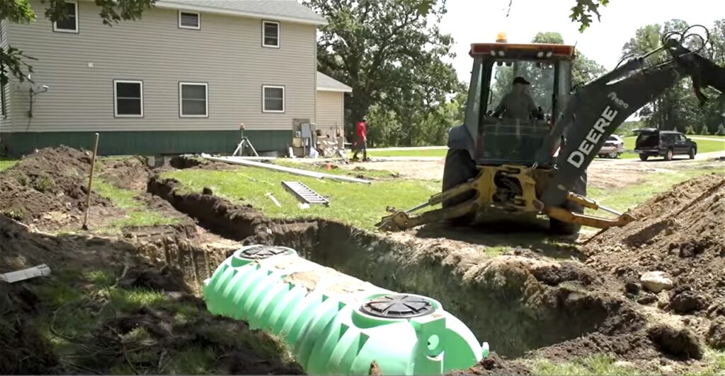 Image of Septic Tank Being Installed