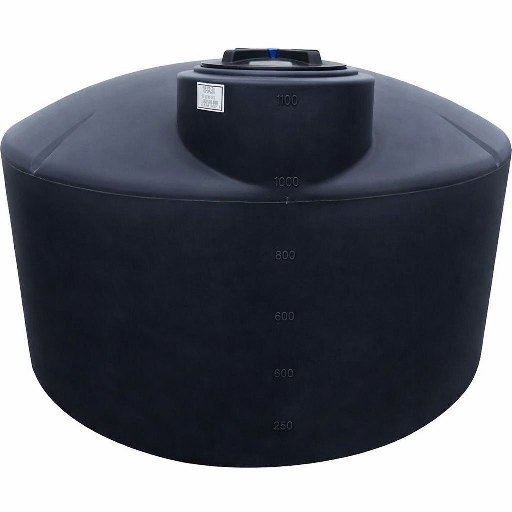 1100 Gallon Water Storage Tank - Black | Norwesco 40704