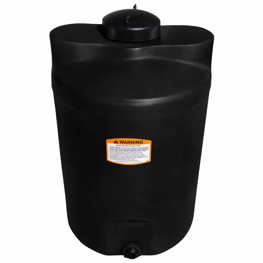 25 Gallon Black Vertical Storage Tank | Norwesco 43937