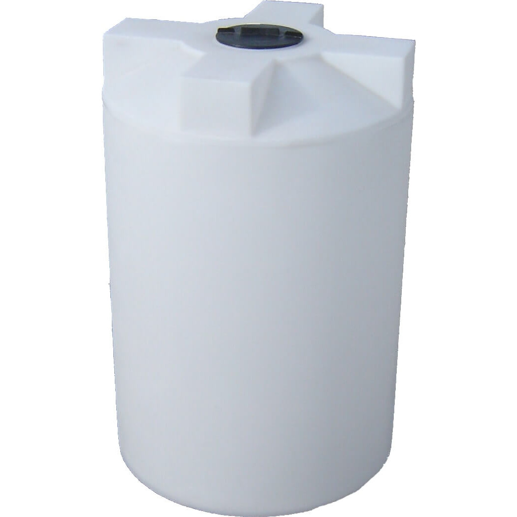 130 Gallon White Vertical Storage Tank | Norwesco 44102