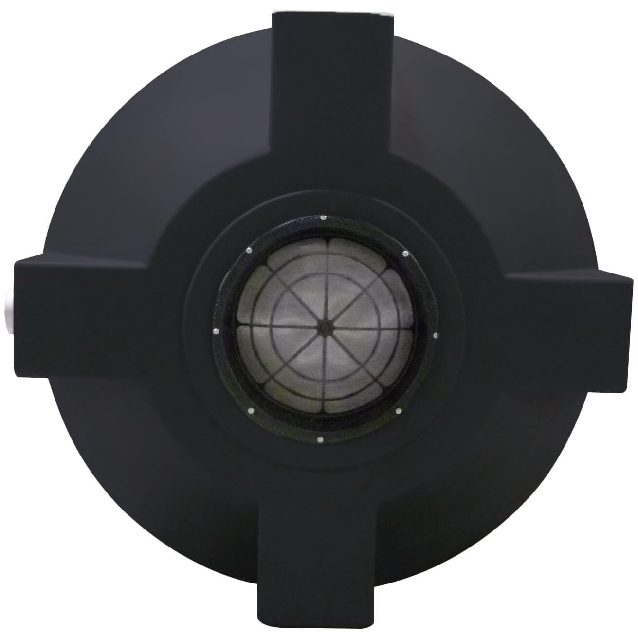 black rainwater tank