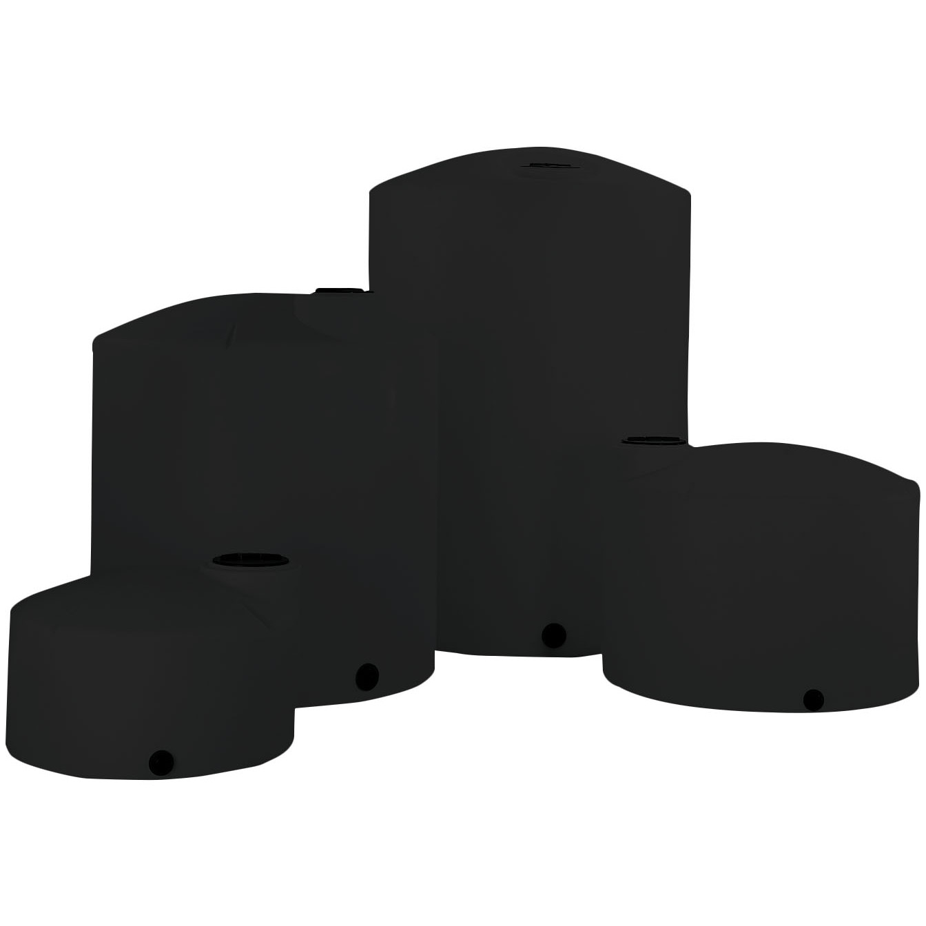 TC3172IC-BLACK Chem-Tainer | 200 Gallon Vertical Storage Tank