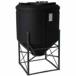 500 Gallon Black Cone Bottom Tank