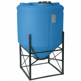 500 Gallon Light Blue Cone Bottom Tank