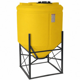 500 Gallon Yellow Cone Bottom Tank