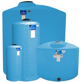 100 Gallon Light Blue Vertical Storage Tank