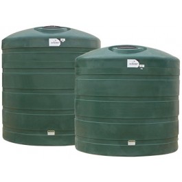 4000 Gallon Dark Green Vertical Water Storage Tank