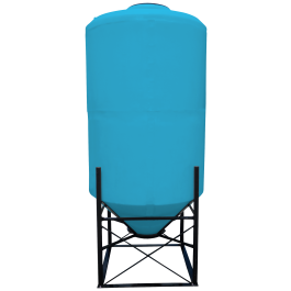 1500 Gallon Light Blue Cone Bottom Tank