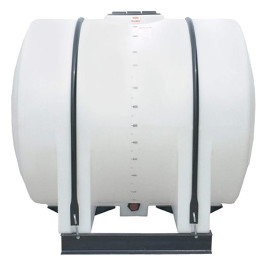 925 Gallon White Horizontal Leg Tank