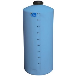 55 Gallon Light Blue Vertical Storage Tank
