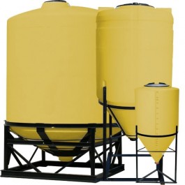 7 Gallon Yellow Inductor Full Drain Cone Bottom Tank