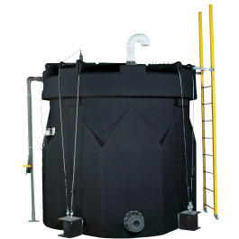 8700 Gallon ASTM XLPE Black Double Wall Tank