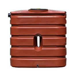 130 Gallon Brick Red Slimline Rainwater Storage Tank