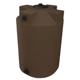 100 Gallon Dark Brown Vertical Water Storage Tank