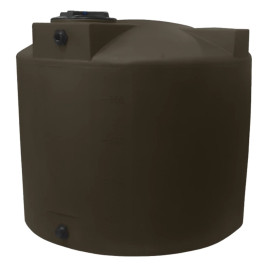 1000 Gallon Dark Brown Vertical Water Storage Tank