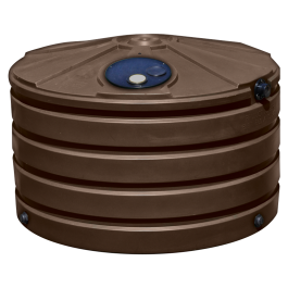 660 Gallon Dark Brown Vertical Water Storage Tank