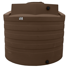 2650 Gallon Dark Brown Vertical Water Storage Tank