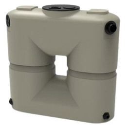 130 Gallon Mocha Slimline Water Storage Tank