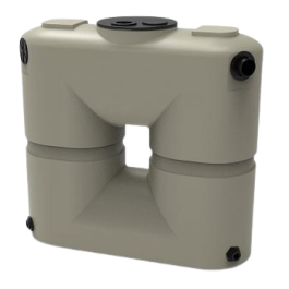 130 Gallon Mocha Slimline Rainwater Storage Tank