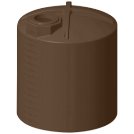 3000 Gallon Dark Brown Vertical Water Storage Tank