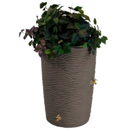50 Gallon Oak Impressions Palm Rain Saver Rain Barrel