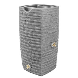 50 Gallon Dark Granite Impressions Riverwalk Rain Saver Rain Barrel