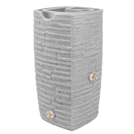 50 Gallon Light Granite Impressions Riverwalk Rain Saver Rain Barrel