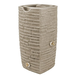 50 Gallon Sandstone Impressions Riverwalk Rain Saver Rain Barrel