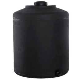 65 Gallon Black Vertical Water Storage Tank