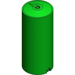 100 Gallon Green Vertical Water Storage Tank