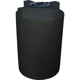 65 Gallon Black Vertical Water Storage Tank