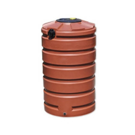 205 Gallon Brick Red Vertical Water Storage Tank
