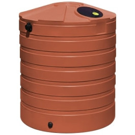 865 Gallon Brick Red Vertical Water Storage Tank