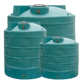 90 Gallon Dark Green Vertical Water Storage Tank