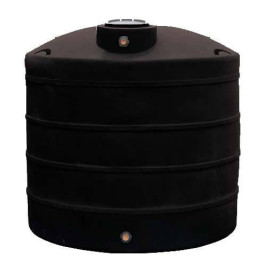 1100 Gallon Blemished Black Vertical Water Storage Tank