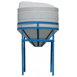 300 Gallon Heavy Duty Cone Bottom Tank with Stand