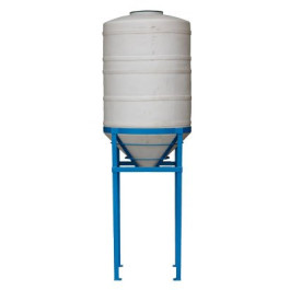 1100 Gallon Heavy Duty Cone Bottom Tank with Stand