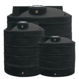 2500 Gallon Black Vertical Water Storage Tank