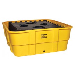 400 Gallon Yellow IBC Containment Tank with Drain