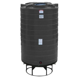 1100 Gallon Black Cone Bottom Tank with Stand