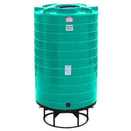 1100 Gallon Green Cone Bottom Tank with Stand