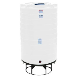 1100 Gallon White Cone Bottom Tank with Stand