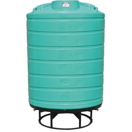 2500 Gallon Green Cone Bottom Tank with Stand