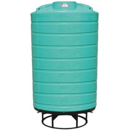 3000 Gallon Green Cone Bottom Tank with Stand