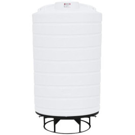 3000 Gallon White Cone Bottom Tank with Stand