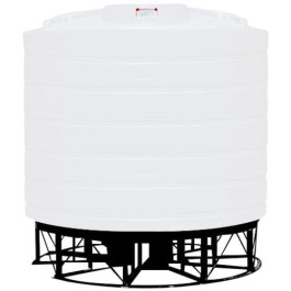 3200 Gallon White Cone Bottom Tank with Stand