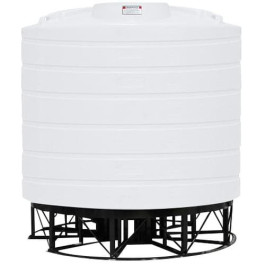 4000 Gallon White Cone Bottom Tank with Stand
