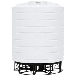 5000 Gallon White Cone Bottom Tank with Stand