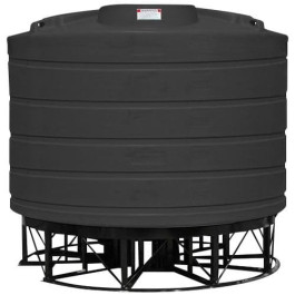 6011 Gallon Black Cone Bottom Tank with Stand